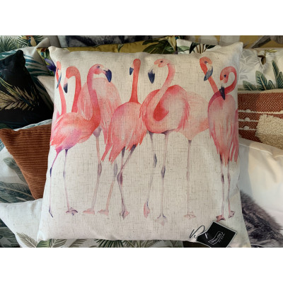 Coussin Flamant Rose